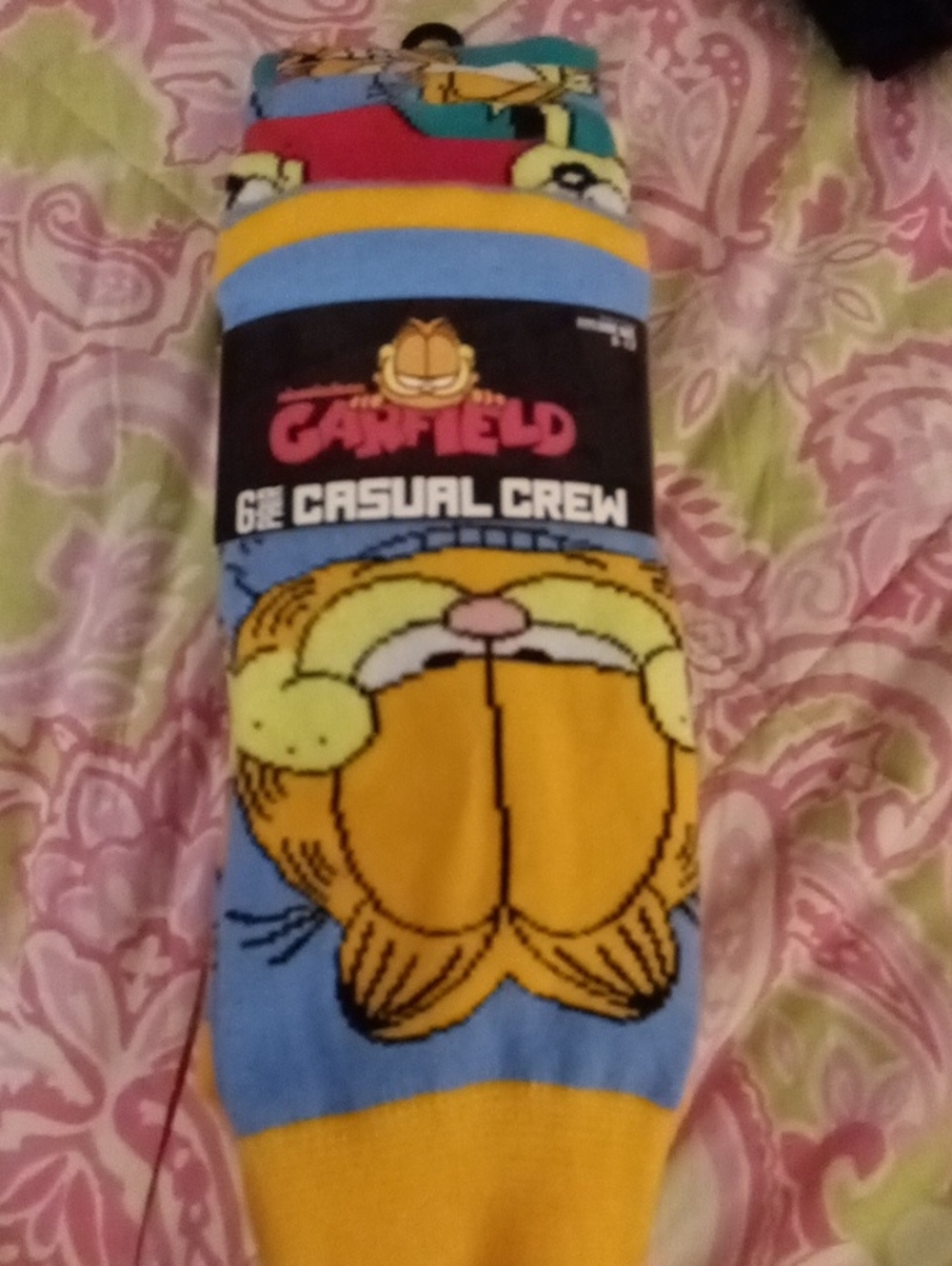 Men's Casual Crew Socks - Blue/Yellow